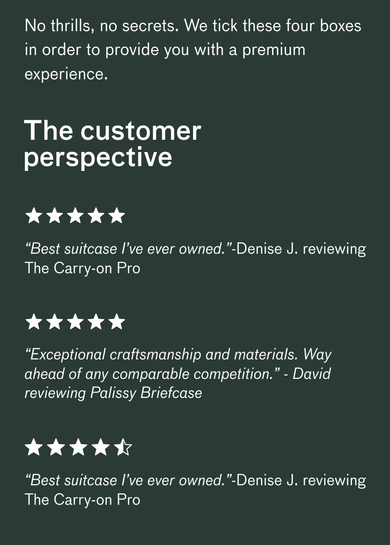 The customer perspective